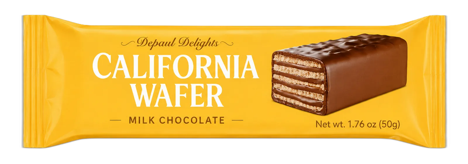 DePaul Delights California Wafer Milk Chocolate bar